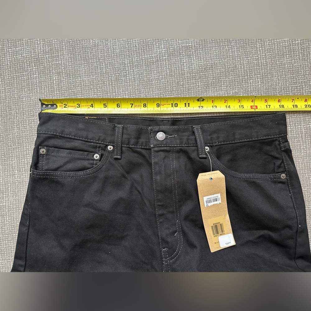 Levi's 505 Regular Fit Men's Black Jeans Size 36x32 Classic Straight‎ Leg Denim - Picture 9 of 12